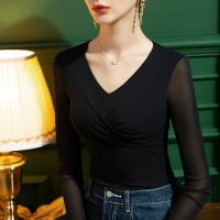 Polyamide Vrouwen lange mouwen blouses Lappendeken Solide meer kleuren naar keuze stuk
