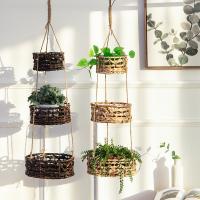 Rattan Multilayer Weaven Hanging Basket handmade PC
