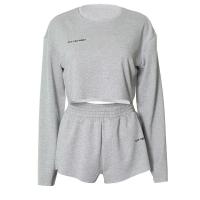 Polyester Ensemble de vêtements de sport pour femmes Robe slip & Court & Retour au début Patchwork Solide plus de couleurs pour le choix Ensemble