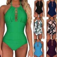 Polyester One-piece Swimsuit flexible & backless & skinny style shivering PC