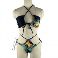 Polyester Bikini flexible & backless & skinny style printed shivering Set