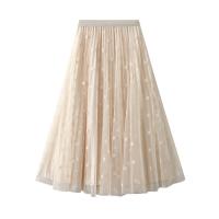Polyester A-line Skirt large hem design patchwork : PC