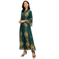 Polyester long style Middle Eastern Islamic Muslim Dress Gauze embroidered PC