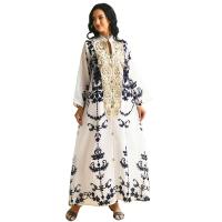 Polyester Robe musulmane islamique du Moyen-Orient Brodé plus de couleurs pour le choix pièce
