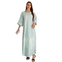 Polyester long style Middle Eastern Islamic Muslim Dress & loose iron-on PC