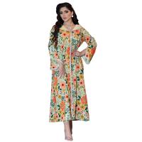 Polyester long style Middle Eastern Islamic Muslim Dress & loose floral PC