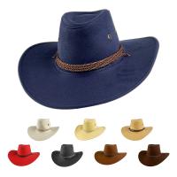 Suede windproof Fedora Hat sun protection & thermal & unisex & breathable Solid PC