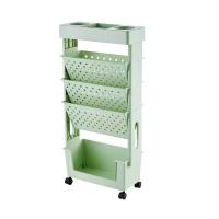 Plastic Multilayer Shelf for storage & with pulley & portable PC