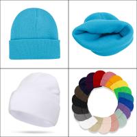 Acryl Gebreide hoed Solide meer kleuren naar keuze : stuk