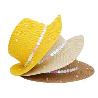 Straw & Sequin Sun Protection Straw Hat sun protection & breathable & with rhinestone : PC