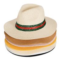 Straw windproof Sun Protection Straw Hat sun protection & breathable & with rhinestone : PC