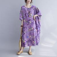 Cotton long style One-piece Dress slimming & loose printed : PC