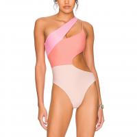 Polyamide One-piece Swimsuit & hollow patchwork PC
