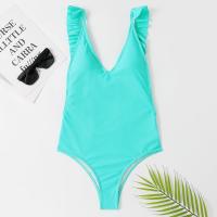 Polyamide & Nylon One-piece Swimsuit flexible & backless & skinny style Solid PC
