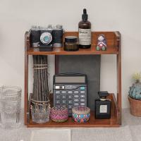 Solid Wood Shelf for storage & double layer PC