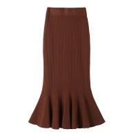 Knitted Slim & Mermaid Package Hip Skirt knitted Solid : PC