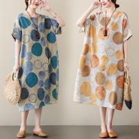 Polyester One-piece Dress mid-long style & loose printed : PC