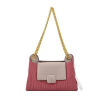 PU Leather & Polyester Easy Matching Shoulder Bag with chain PC