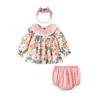 Katoen Baby kleding set Broek & Boven Afgedrukt Rillen Roze Instellen