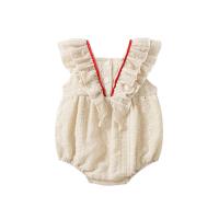Katoen Baby kleding set Solide Abrikoos Instellen