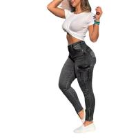 Spandex & Cotton High Waist Women Jeans lift the hip & flexible & skinny washed Solid PC