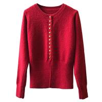 Knitted Soft & Slim & front slit Women Cardigan Solid : PC