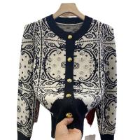 Acrylic Women Cardigan slimming & thermal patchwork Others black : PC