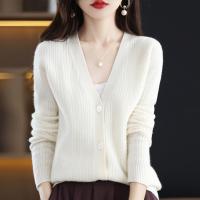 Acrylic Women Cardigan slimming & thermal patchwork Solid : PC