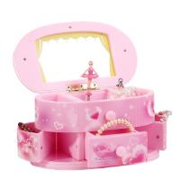 Plastic with sound Spinning Musical Box Solid pink PC