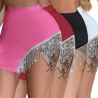 Polyester Slim Package Hip Skirt & with rhinestone patchwork PC