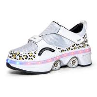 Rubber & PU Rubber & PU Leather Children Wheels Shoes stretchable Pair