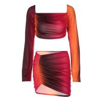 Milchseide Zweiteiliges Kleid Set, Tie-Dye,  Festgelegt