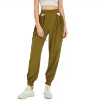 Polyester High Waist Women Sports Pants & loose Solid PC