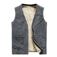 Polyester Plus Size Men Vest fleece & thermal Solid PC