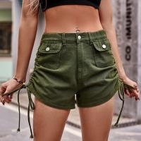 Rayon Middle Waist Shorts & loose patchwork Solid PC