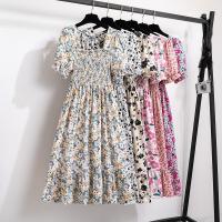 Polyester High Waist One-piece Dress mid-long style printed shivering : PC