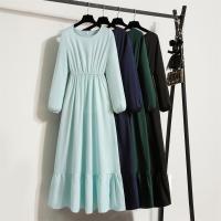 キュプラ ワンピースドレス 印刷 震え 選択のためのより多くの色 一つ