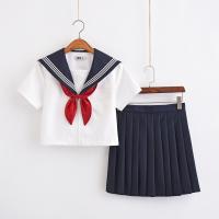 Viscose & Polyester Women Casual Set & three piece Necktie & skirt & top striped Set