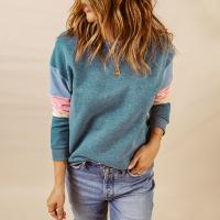 Polyester Sweatshirts femmes Patchwork Rayé plus de couleurs pour le choix pièce