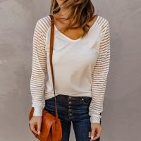 Polyester T-shirt femme à manches longues Patchwork Solide plus de couleurs pour le choix pièce
