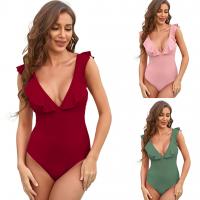 Polyamide One-piece Swimsuit deep V & backless & skinny style PC