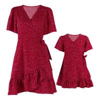 Polyester Eltern-Kind-Kleid, Punkt, mehr Farben zur Auswahl,  Stück