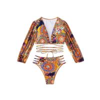 Polyester Tankinis Set deep V & two piece printed Others Set