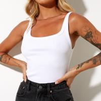 Thread Cloth Slim & Crop Top Tank Top patchwork Solid white PC