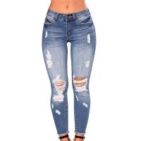 Denim Ripped Women Jeans & skinny patchwork PC