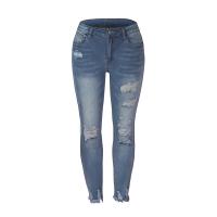 Denim Ripped & Slim Women Jeans patchwork Solid PC
