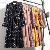Acetat-Faser & Polyester Einteiliges Kleid, Gedruckt, Zittern, mehr Farben zur Auswahl,  Stück