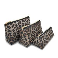 PU Leather Dumpling Cosmetic Bag portable Polyester leopard coffee PC