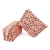 PU Leather Cosmetic Bag portable Polyester leopard PC