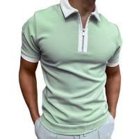 Poliéster & Algodón Camisa polo, teñido de manera simple, labor de retazos, más colores para elegir,  trozo